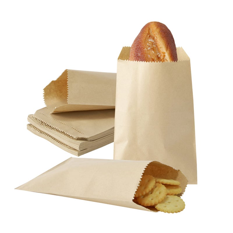 Tendwarm 100 Pcs 3x5 Inches Brown Kraft Paper treat Bags Flat favor bag for Party Wedding Small Gift bag - Image 2